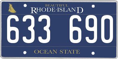 RI license plate 633690