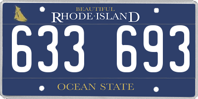 RI license plate 633693