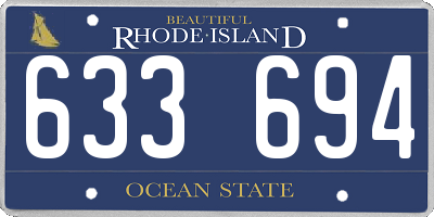 RI license plate 633694