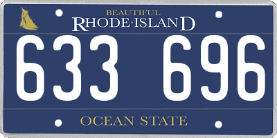 RI license plate 633696