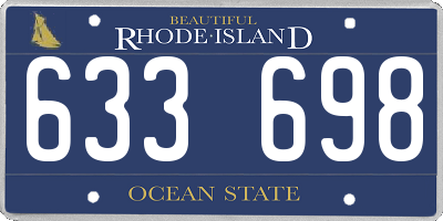 RI license plate 633698