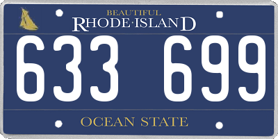 RI license plate 633699
