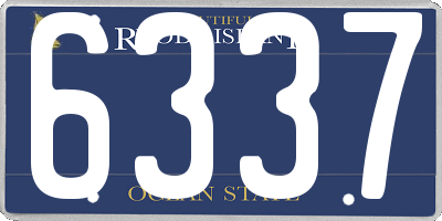 RI license plate 6337