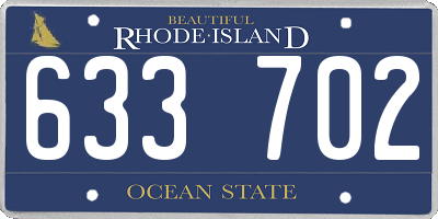 RI license plate 633702
