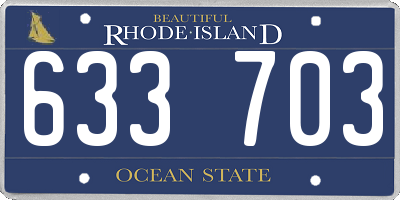 RI license plate 633703