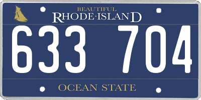 RI license plate 633704