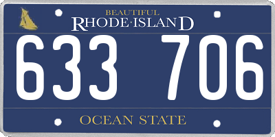 RI license plate 633706