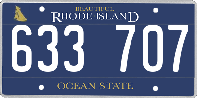 RI license plate 633707