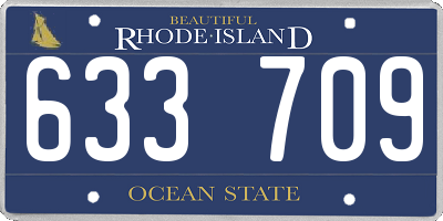 RI license plate 633709
