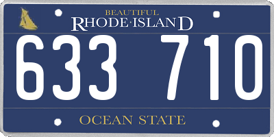 RI license plate 633710