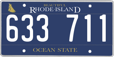 RI license plate 633711