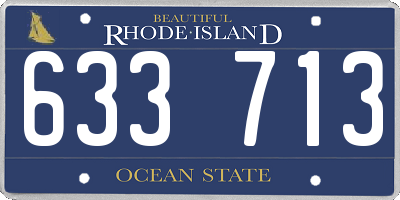 RI license plate 633713