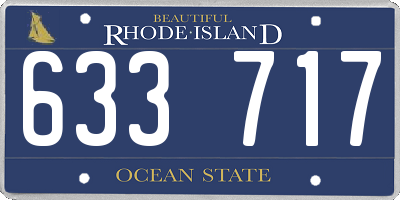 RI license plate 633717