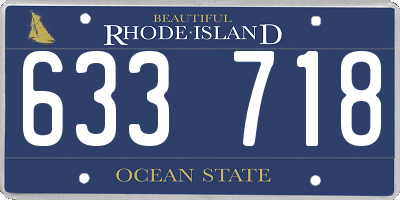 RI license plate 633718