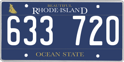 RI license plate 633720