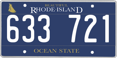 RI license plate 633721