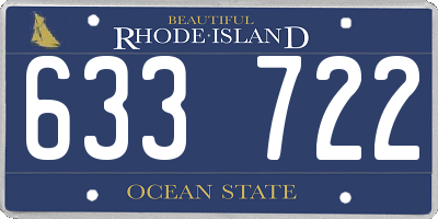 RI license plate 633722