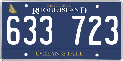 RI license plate 633723