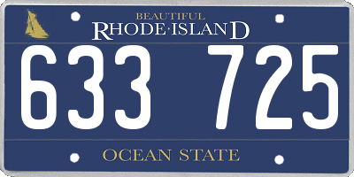 RI license plate 633725