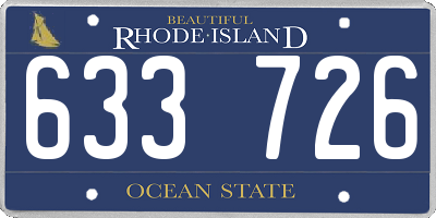 RI license plate 633726