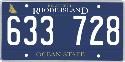RI license plate 633728