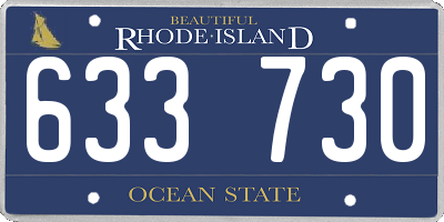 RI license plate 633730