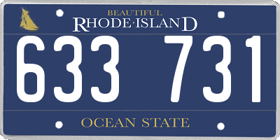 RI license plate 633731