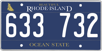 RI license plate 633732
