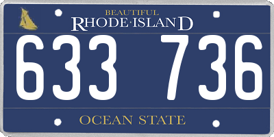 RI license plate 633736