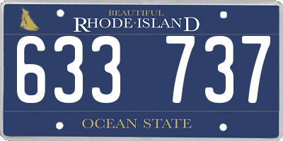 RI license plate 633737