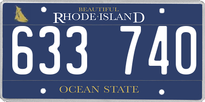 RI license plate 633740