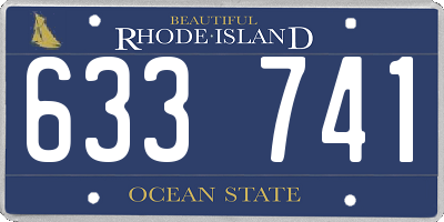 RI license plate 633741
