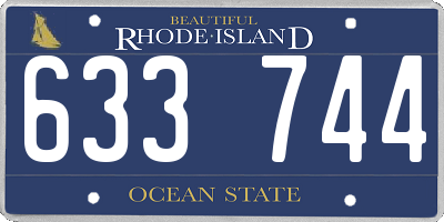 RI license plate 633744