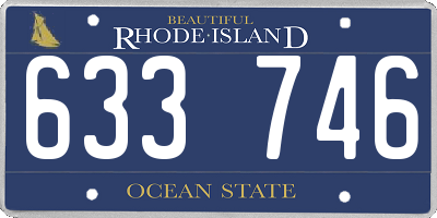 RI license plate 633746