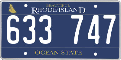 RI license plate 633747