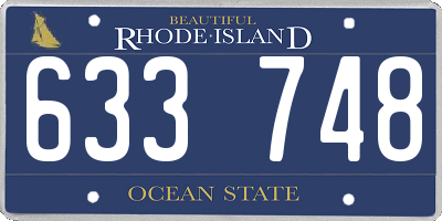 RI license plate 633748