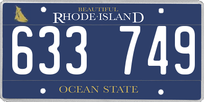 RI license plate 633749