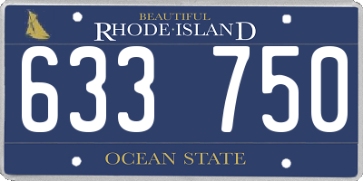RI license plate 633750