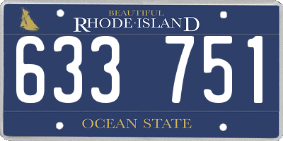 RI license plate 633751