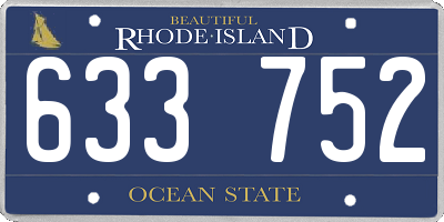 RI license plate 633752