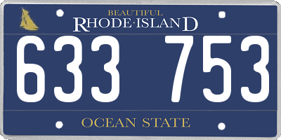 RI license plate 633753