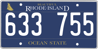 RI license plate 633755