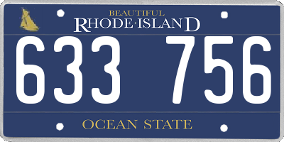 RI license plate 633756