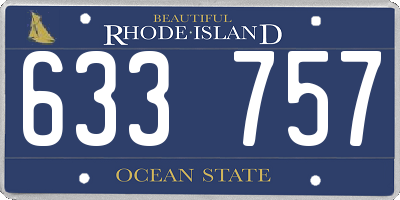 RI license plate 633757
