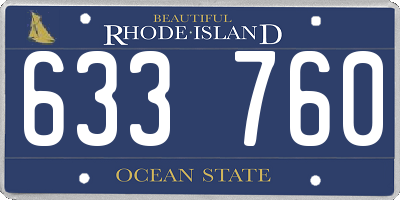 RI license plate 633760