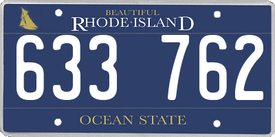 RI license plate 633762