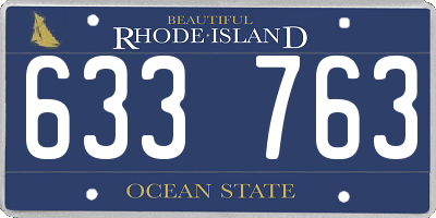 RI license plate 633763