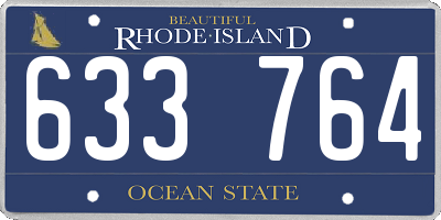 RI license plate 633764