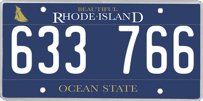 RI license plate 633766