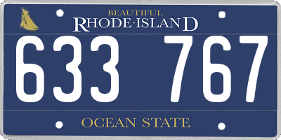 RI license plate 633767